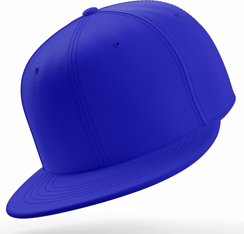 Daxton Store Classic Blank Snapback Flat Bill Visor Hat Cap One Size Adjustable Back - Image 4